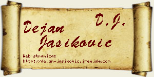 Dejan Jasiković vizit kartica